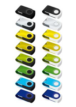 Promotional USB flash drives / USB STICKS - PC27E (mini) Housing: Plastic - metal Dimension: 14 